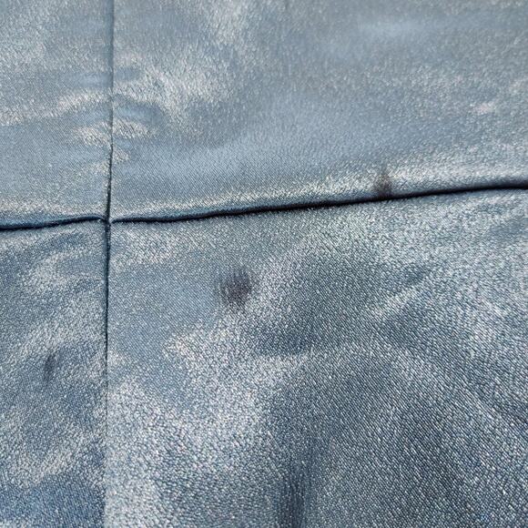 JS Collections Leila Raglan Sleeve Jumpsuit Sequins Blue Satin Womens Size 10 - Picture 6 of 10